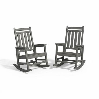 Oversized Rocking Chair 40", All-Weather Outdoor Rocker for Patio Garden Lawn