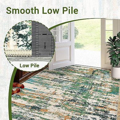 ANIXOL Abstract Washable Runner Rug