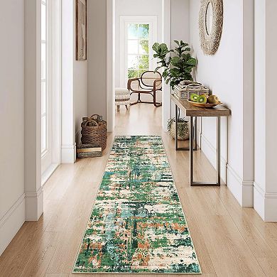 ANIXOL Abstract Washable Runner Rug
