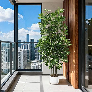 ANIXOL 4-Ft Artificial Umbrella Tree Plant