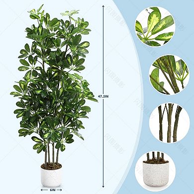 ANIXOL 4-Ft Artificial Umbrella Tree Plant