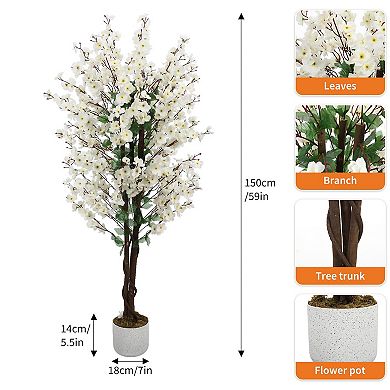ANIXOL Artificial Wintersweet Tree with Planter