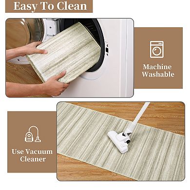 ANIXOL Striped Washable Area Rug