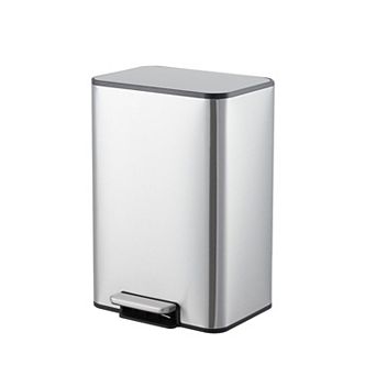 ANIXOL Stainless Steel Step Trash Can with Soft-Close Lid & Foot Pedal