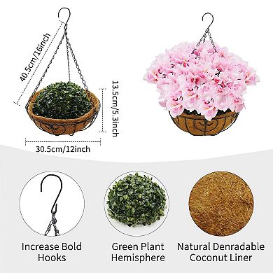 ANIXOL Artificial Bougainvillea Hanging Planter Set