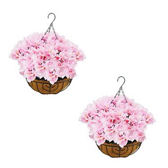 ANIXOL Artificial Bougainvillea Hanging Planter Set