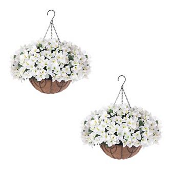 ANIXOL Artificial Bougainvillea Hanging Planter Set