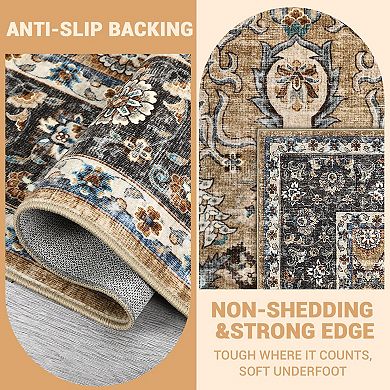 ANIXOL Washable Persian Area Rug