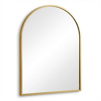 IDEALHOUSE Arched Wall Mirror with Gold Frame, Tempered Glass