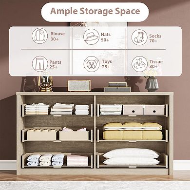 ANIXOL 6-Drawer Wood Dresser