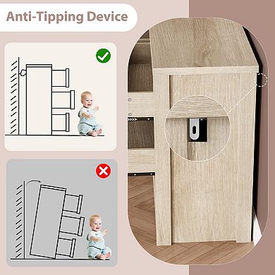 ANIXOL 6-Drawer Wood Dresser