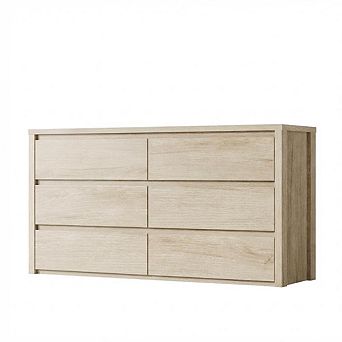 ANIXOL 6-Drawer Wood Dresser