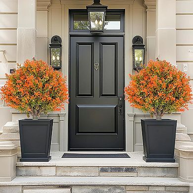 ANIXOL Artificial Topiary Trees with Spikes Set of 2