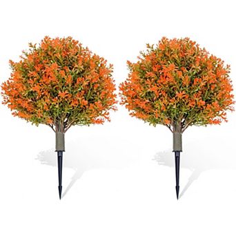 ANIXOL Artificial Topiary Trees with Spikes Set of 2