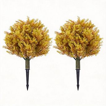 ANIXOL Artificial Topiary Trees with Spikes Set of 2