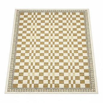 ANIXOL Washable Checkered Area Rug