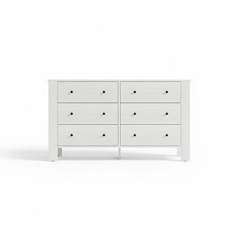 ANIXOL Natural Oak 6-Drawer Bedroom Dresser
