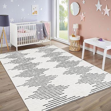 ANIXOL Washable Geometric Area Rug