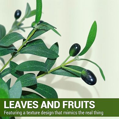 ANIXOL Artificial Olive Tree with White Pot