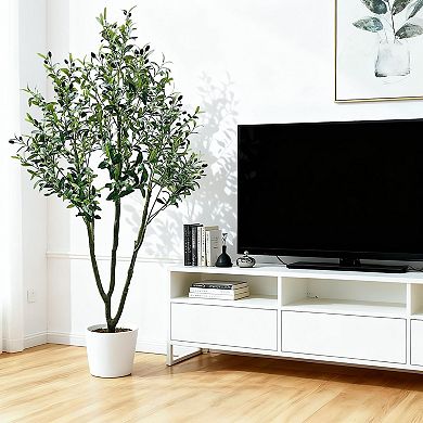 ANIXOL 7-Ft Artificial Olive Tree in Pot