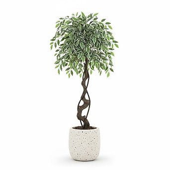 Artificial Decorative Tree for Home Office Living Room Bedroom, Realistic Faux Plant Modern Decor