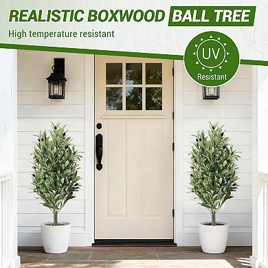 ANIXOL Artificial Bay Laurel Trees Set of 2