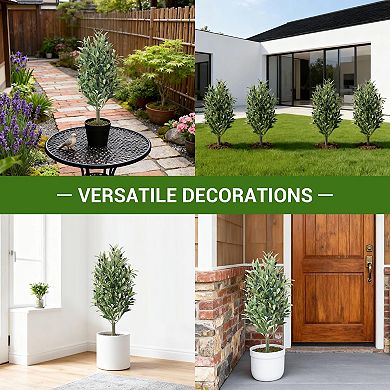 ANIXOL Artificial Bay Laurel Trees Set of 2