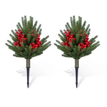 ANIXOL Artificial Topiary Trees with Spikes Set of 2