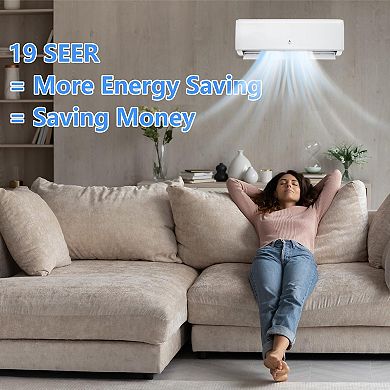 12000 BTU Split Air Conditioner and Heater, 230V