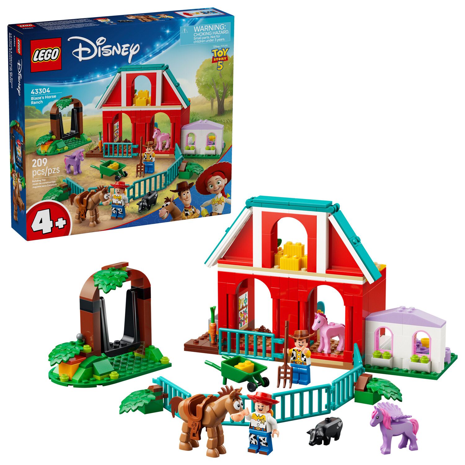 Детский конструктор LEGO Disney / Pixar's Toy Story 5 Blaze's Horse Ranch 43304 Building Kit (209 Pieces) — фото 1
