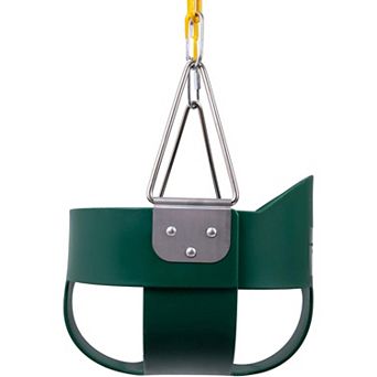 Toddler High‑Back Full Bucket Swing Seat with Coated Chains, Snap Hooks & Hanging Straps
