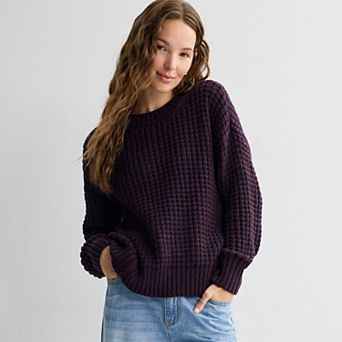 Juniors' SO® Textured Pullover Sweater