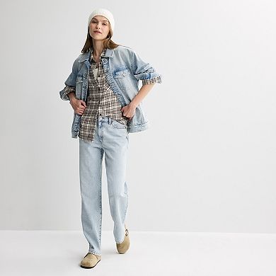 Juniors' SO® Boyfriend Flannel Shirt