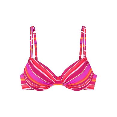Lascana Women's Striped Underwire Bikini Top