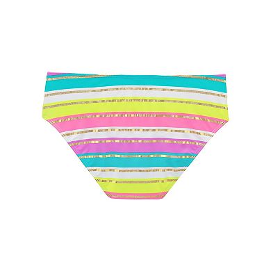 Lascana Women's Striped Mid Rise Bikini Bottom