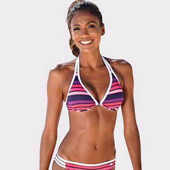 Lascana Women's Striped Underwire Bikini Top