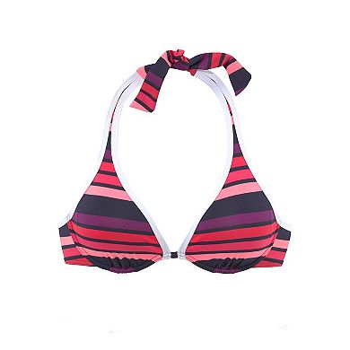 Lascana Women's Striped Underwire Bikini Top