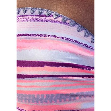 Lascana Women's Printed Crochet Bandeau Bikini Top