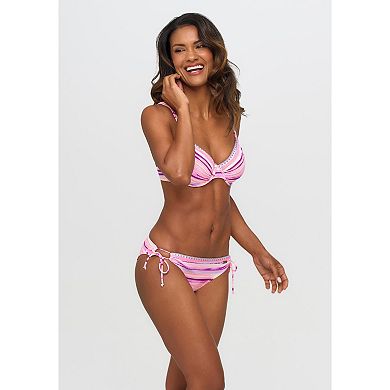 Lascana Women's Printed Crochet Underwire Bikini Top