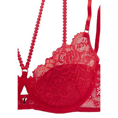 Lascana Women's Strappy Lace Push Up Bra