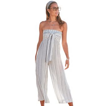 Lascana Women's Tie Front Culotte Jumpsuit