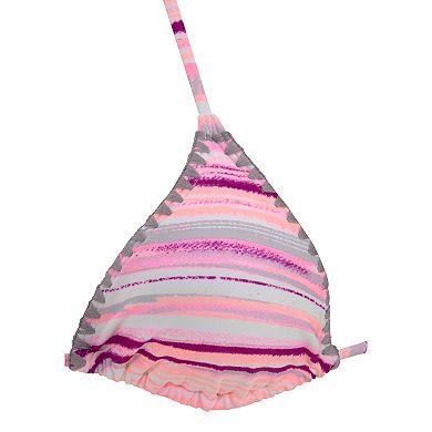 Lascana Women's Printed Crochet Triangle Bikini Top