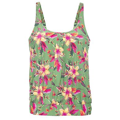 Lascana Women's Tropical Print Oversized Tankini Top