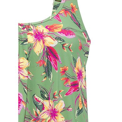 Lascana Women's Tropical Print Oversized Tankini Top