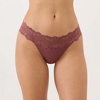 Lace Waist Thong 3-Pack