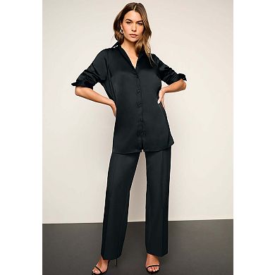 Roaman's Women's Plus Size Kate Satin Blouse