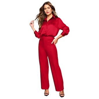 Roaman's Women's Plus Size Kate Satin Blouse