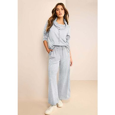 Roaman's Women's Plus Size Comfort+ Fleece Cowl Neck Sweatshirt