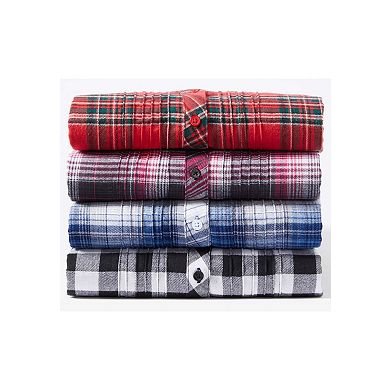 Roaman's Women's Plus Size Plaid Flannel Pintuck Blouse
