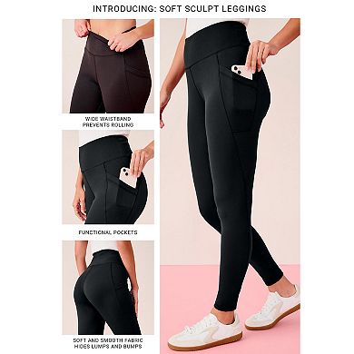 Roaman's Women's Plus Size Soft Sculpt Side-Pocket Legging